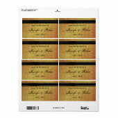 Herfst Regency Waterflesetiket Etiket (Full Sheet)