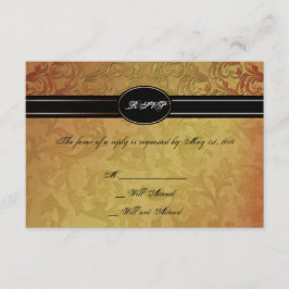 Herfst Regency Wedding Response Card RSVP Kaartje