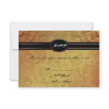 Herfst Regency Wedding Response Card