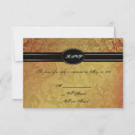 Herfst Regency Wedding Response Card RSVP Kaartje