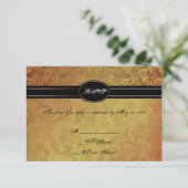 Herfst Regency Wedding Response Card RSVP Kaartje (Staand voorkant)