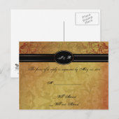 Herfst Regency Wedding RSVP Uitnodiging Briefkaart (Voorkant / Achterkant)