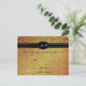 Herfst Regency Wedding RSVP Uitnodiging Briefkaart (Staand voorkant)