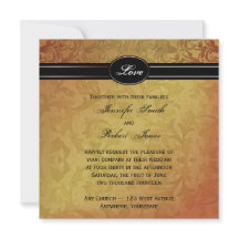 Herfst Regency Wedding Uitnodiging