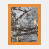 Herfst regendruppels in vijver fleece deken (Voorkant)