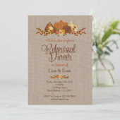 Herfst repetitie binnenvoer - Rustische pompoen Kaart (Staand voorkant)