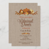 Herfst repetitie binnenvoer - Rustische pompoen Kaart (Voorkant / Achterkant)