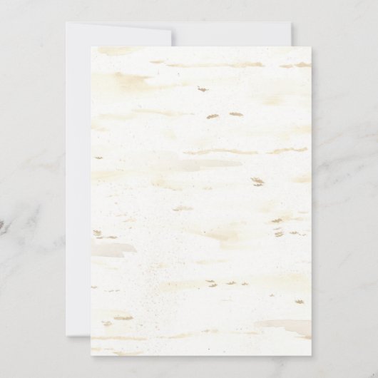 Herfst repetitie diner krans Boho veer berk Kaart (Achterkant)