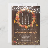 Herfst repetitie diner rustic wreate Thanksgiving Kaart (Voorkant)