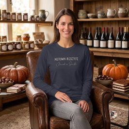 Herfst Reserve Minimalistische Naam Typografie Nav T-shirt