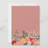 Herfst retro florale waterverf goud, zestien zoete kaart (Achterkant)