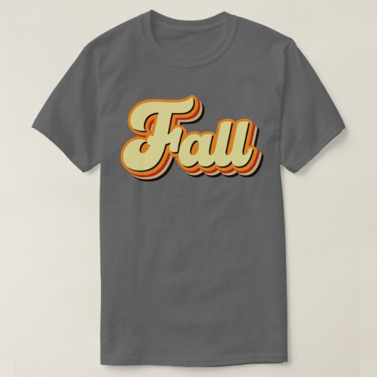 Herfst Retro-tekst T-shirt (Design voorkant)