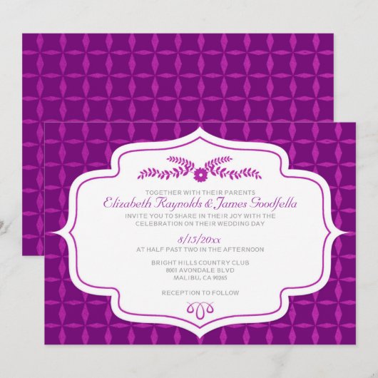 Herfst Retro Wedding-uitnodigingen Kaart (Voorkant / Achterkant)