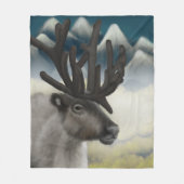 Herfst Reverie: Majestueuze rendieren Fleece Deken (Voorkant)