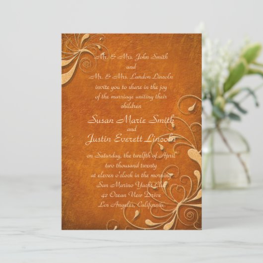 Herfst Rhapsody 5x7 Uitnodiging (Staand voorkant)