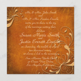 Herfst Rhapsody Square Invitation Kaart