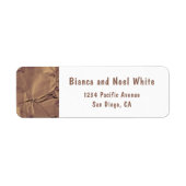 Herfst Rimpelig Bruin Wedding Retour Adreslabels Etiket (Voorkant)