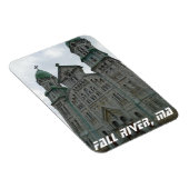Herfst River, MA Historische kerk Magnet Magneet (Rechterzijde)