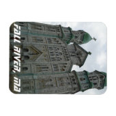 Herfst River, MA Historische kerk Magnet Magneet (Horizontaal)
