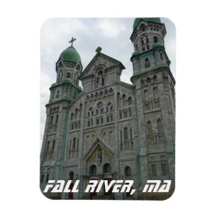 Herfst River, MA Historische kerk Magnet Magneet