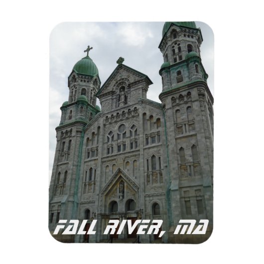 Herfst River, MA Historische kerk Magnet Magneet (Verticaal)