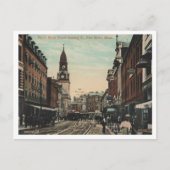 Herfst River MA, North Main St Uitzicht 1910 Briefkaart (Voorkant)