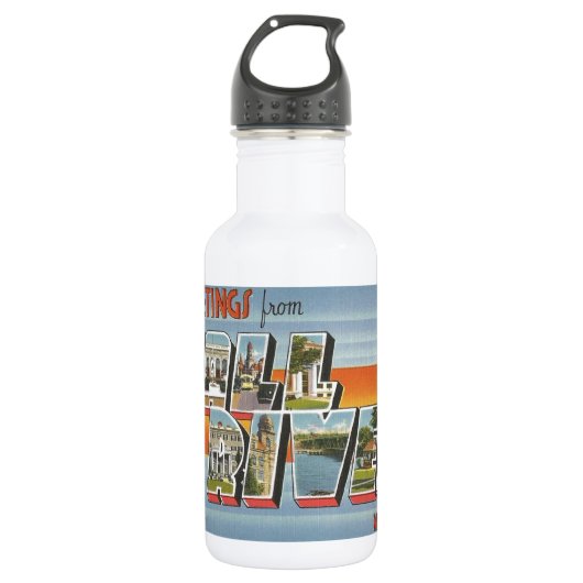 Herfst River, MA Waterfles (Voorkant)