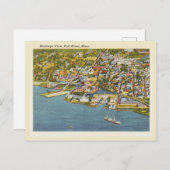 Herfst River Massachusetts vogeloog uitzicht Briefkaart (Voorkant / Achterkant)