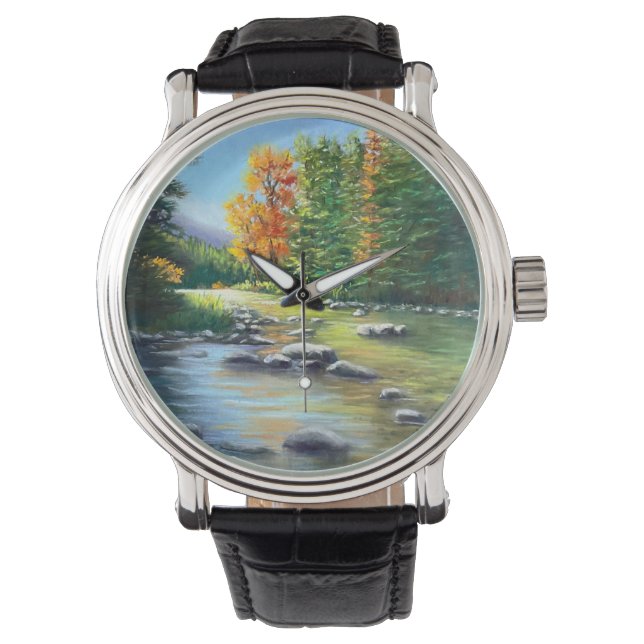 Herfst River Watch Horloge (Voorkant)