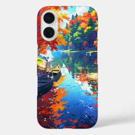 Herfst Riverside Glow iPhone 16 Hoesje