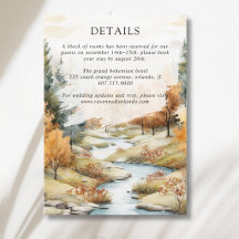 Herfst Rivier Bos Landschap Bruiloft Details