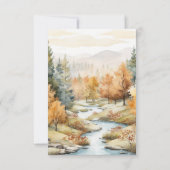 Herfst Rivier Bos Landschap Bruiloft RSVP Kaartje (Achterkant)