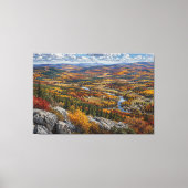 Herfst Rivier Vallei Landschapschildering Canvas Afdruk (Voorkant)