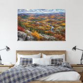 Herfst Rivier Vallei Landschapschildering Canvas Afdruk (Insitu (Slaapkamer))