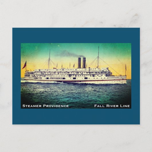 Herfst rivierlijn, steamship "Providence" Briefkaart (Voorkant)
