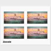 Herfst rivierlijn, steamship "Providence" Rechthoekige Sticker (Vel)