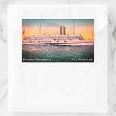 Herfst rivierlijn, steamship "Providence" Rechthoekige Sticker (Tas)