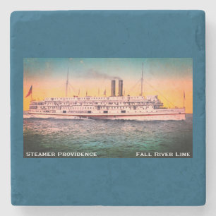 Herfst rivierlijn, steamship "Providence" Stenen Onderzetter
