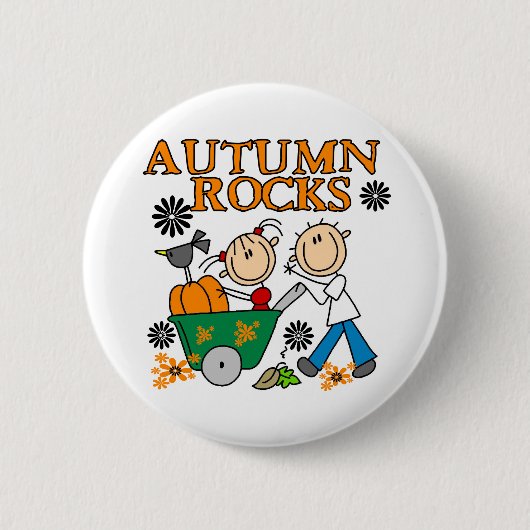 Herfst Rocks Ronde Button 5,7 Cm (Voorkant)