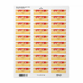 Herfst rode aple blad adreslabel etiket (Full Sheet)