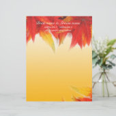 Herfst rode aple verlaat letterhead met namen briefhoofd ontwerp (Staand voorkant)