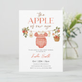 Herfst Rode Appel Baby waslijn Baby shower Kaart (Staand voorkant)