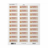 Herfst Rode Appel Mand Retouradreslabels Etiket (Full Sheet)