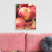 Herfst rode appels in mand canvas afdruk (Insitu (Woonkamer))