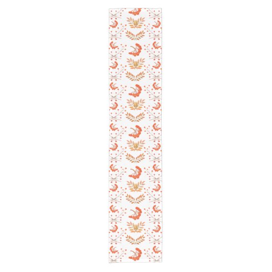 Herfst Rode bessen & bladeren Botanisch Korte Tafelloper (Voorkant)