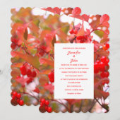 Herfst Rode bessen Fall verlaat Berry Cool Wedding Kaart (Voorkant / Achterkant)