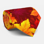 Herfst Rode Bladeren Thanksgiving Kraag Stropdas (Opgerold)