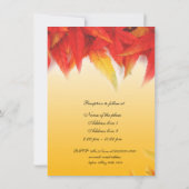 Herfst rode bladeren trouwuitnodiging kaart (Achterkant)