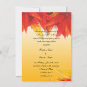 Herfst rode bladeren trouwuitnodiging kaart (Voorkant)