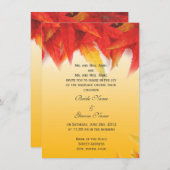 Herfst rode bladeren trouwuitnodiging kaart (Voorkant / Achterkant)